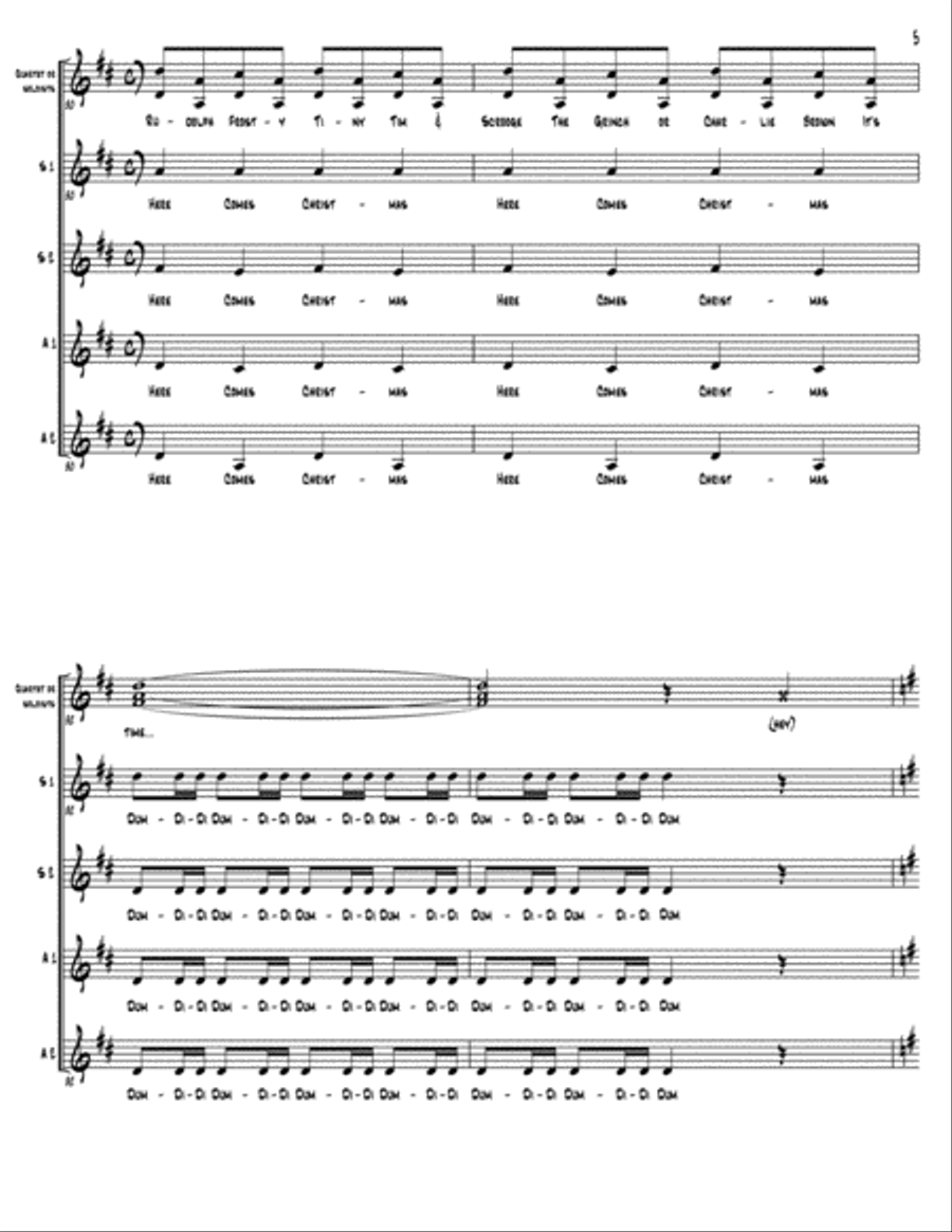 The Christmas Can-Can (as performed by Straight No Chaser) - SSAA SSAA scores gallery preview page 6