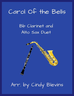 Book cover for Carol Of the Bells, Bb Clarinet and Alto Sax Duet