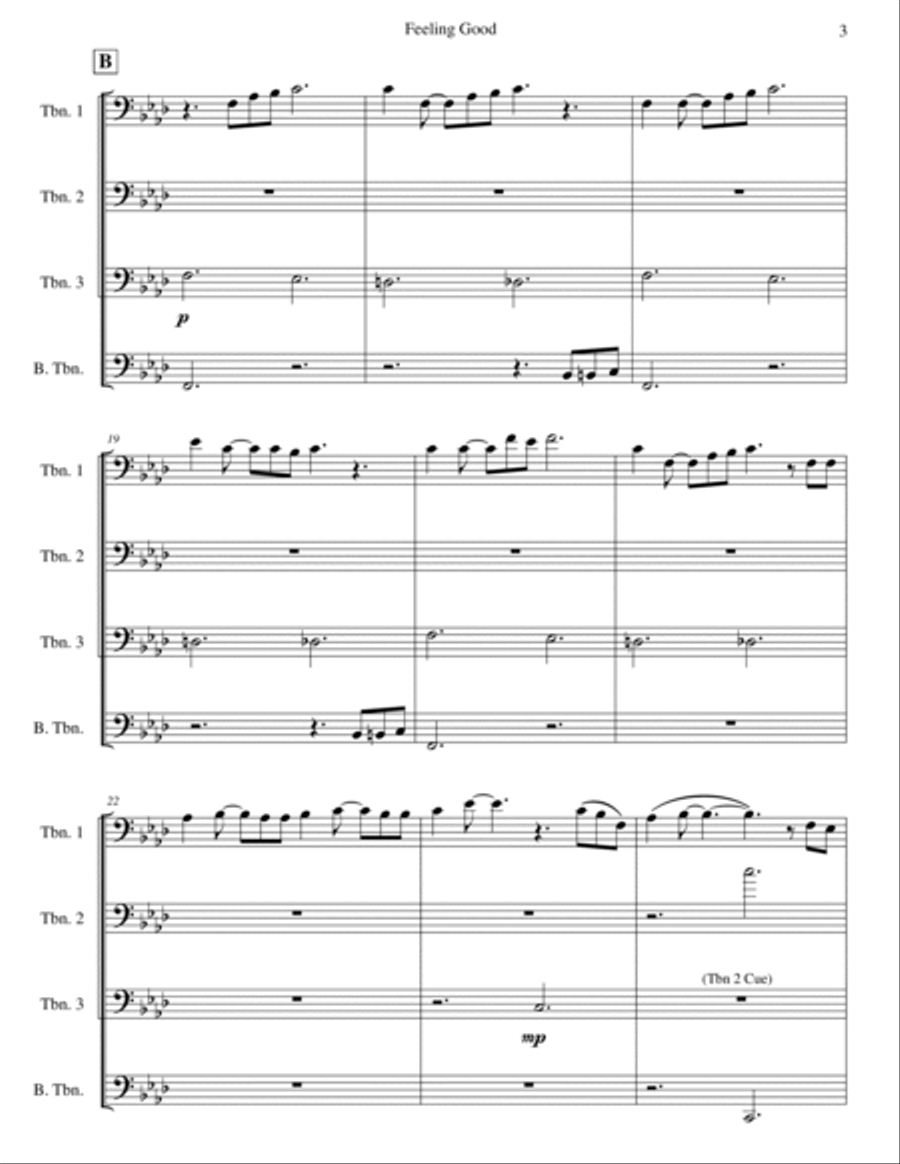 Feeling Good Brass Quartet scores gallery preview page 3