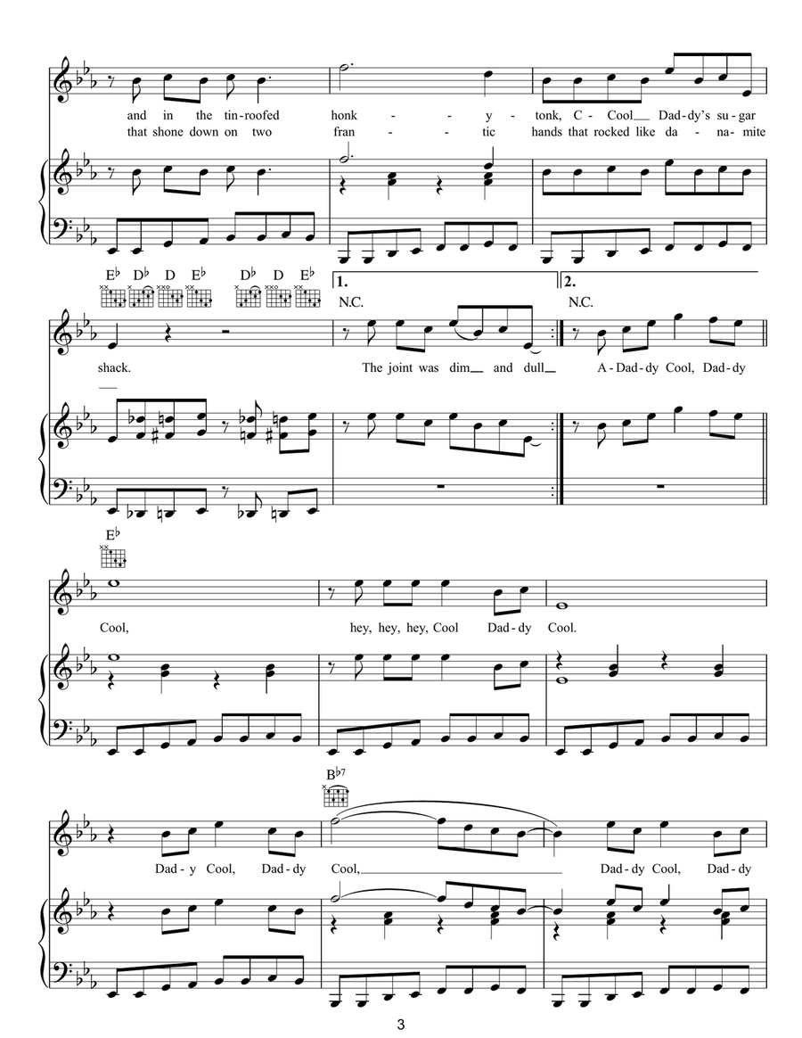 Daddy Cool Guitar scores gallery preview page 3