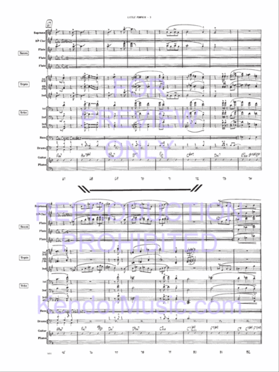 Little Pumpkin Little Pumpkin Jazz Ensemble scores gallery preview page 6