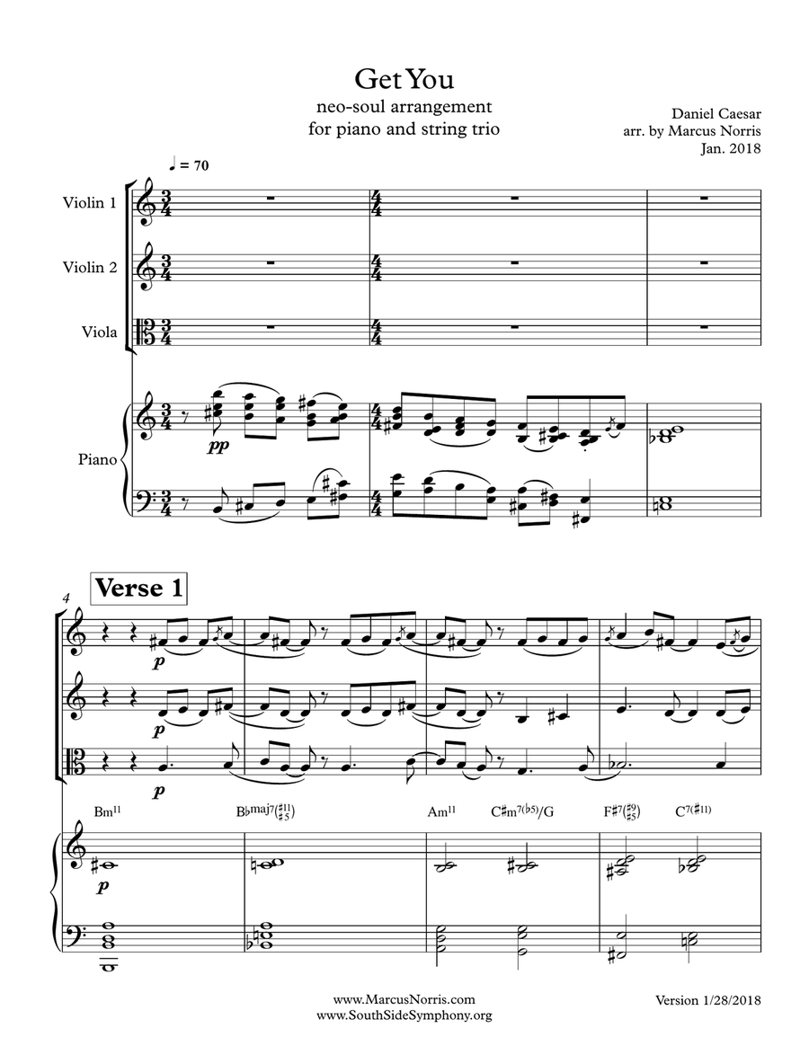 Get You Get You Small Ensemble scores gallery preview page 1