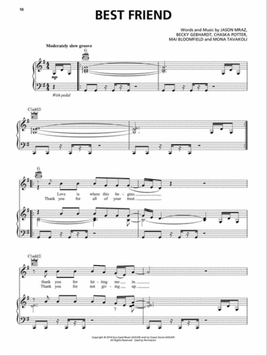 Best of Jason Mraz Piano, Vocal, Guitar scores gallery preview page 5