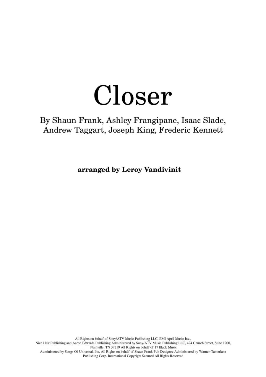 Closer Concert Band scores gallery preview page 1