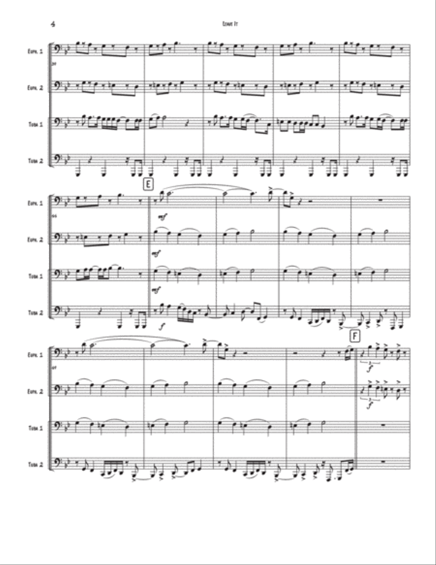 Leave It Brass Quartet scores gallery preview page 4