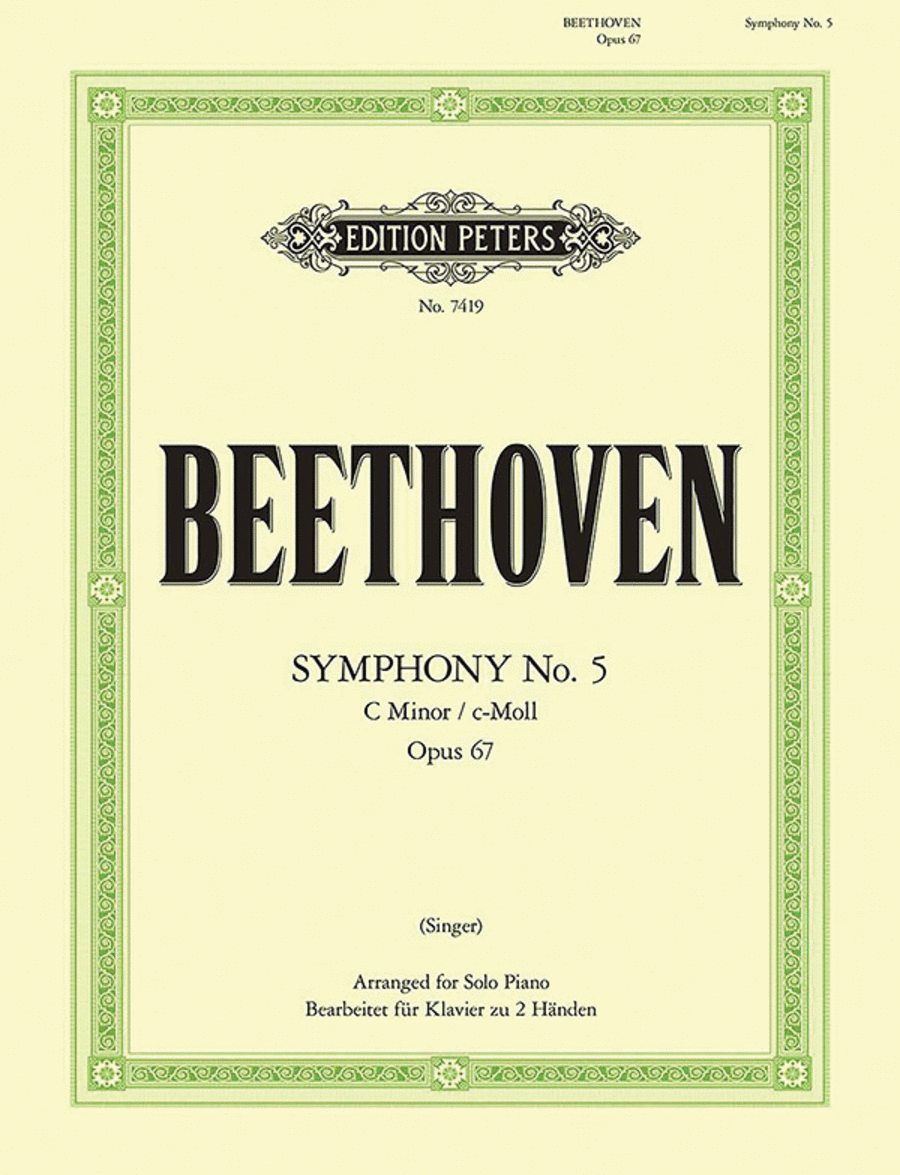 Symphony No. 5 in C minor Op.67 Piano Solo scores gallery preview page 1