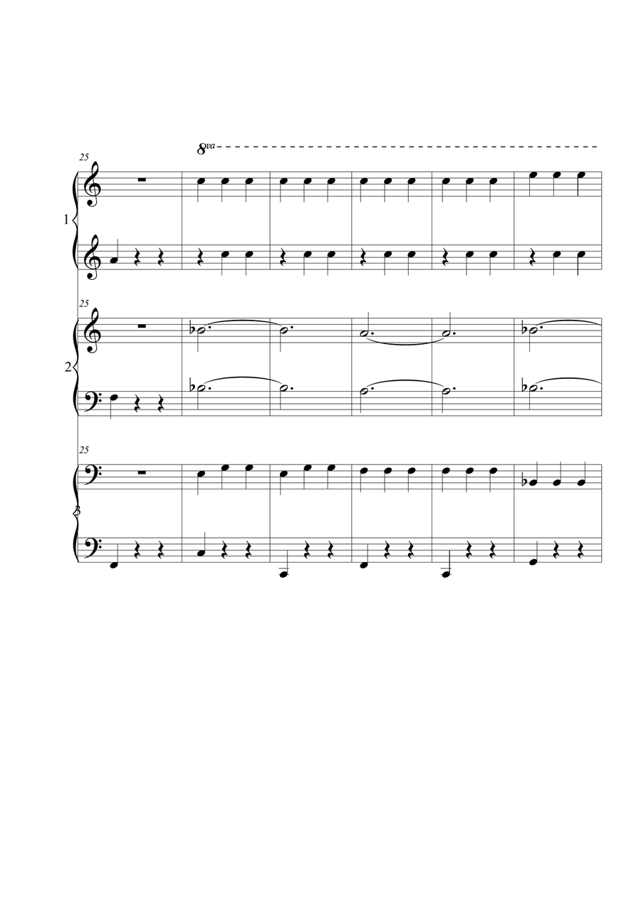 Chopsticks. Piano 6 hands Piano Method scores gallery preview page 5