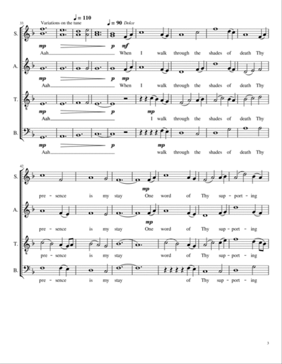 My Shepherd will supply my need Divisi scores gallery preview page 3