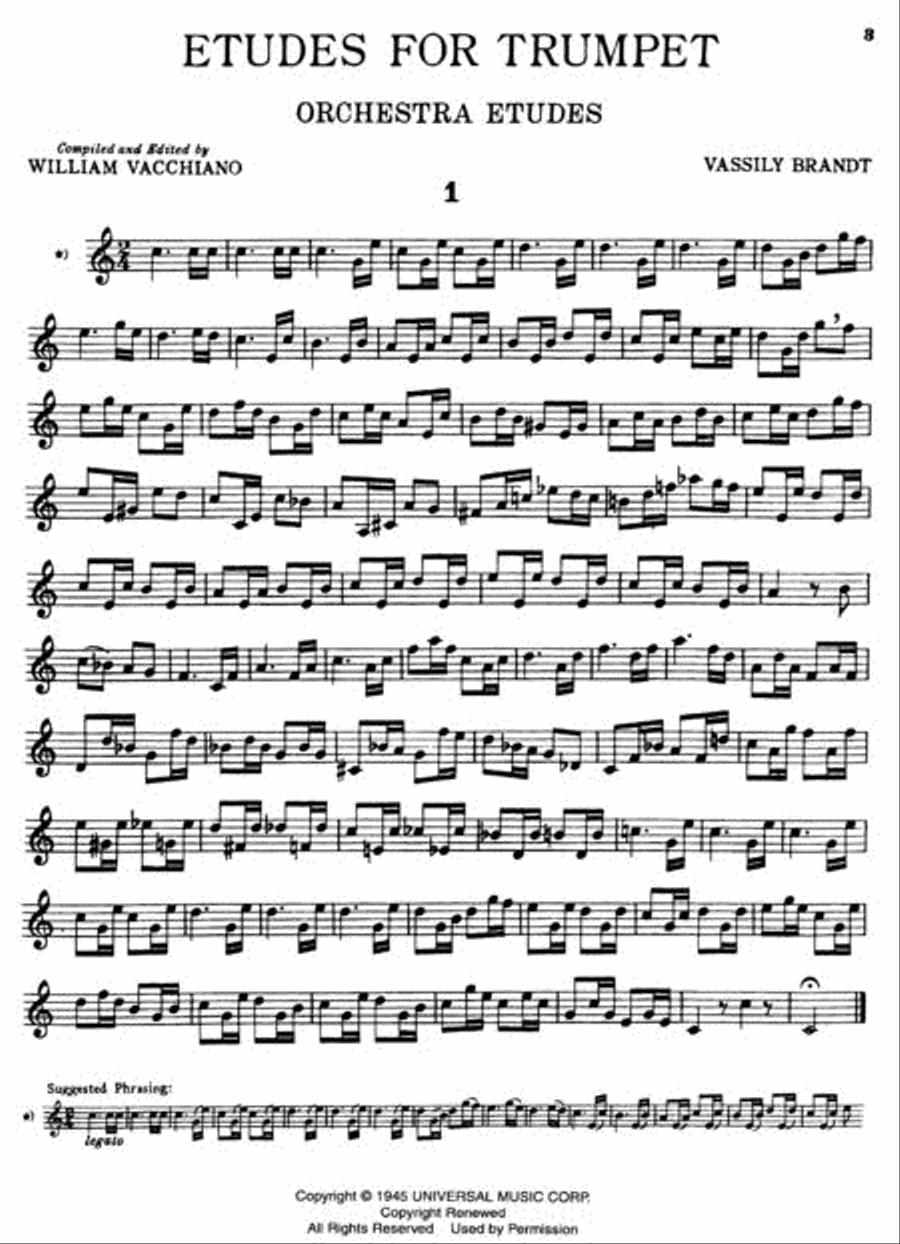 Etudes for Trumpet B-Flat Trumpet scores gallery preview page 2