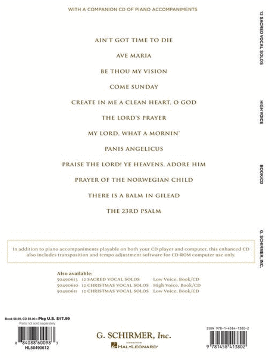 12 Sacred Vocal Solos for Classical Singers