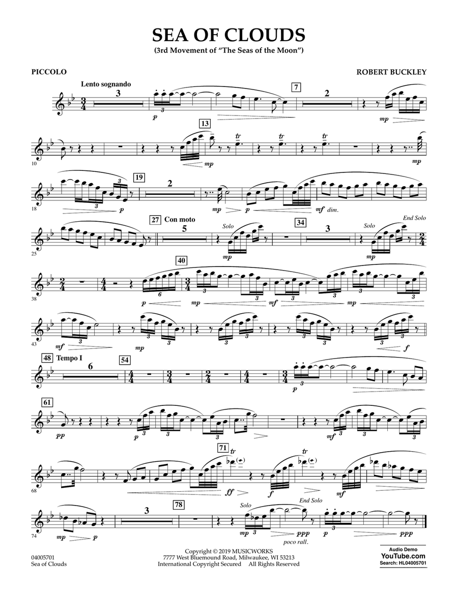 Sea of Clouds - Piccolo Concert Band scores gallery preview page 1