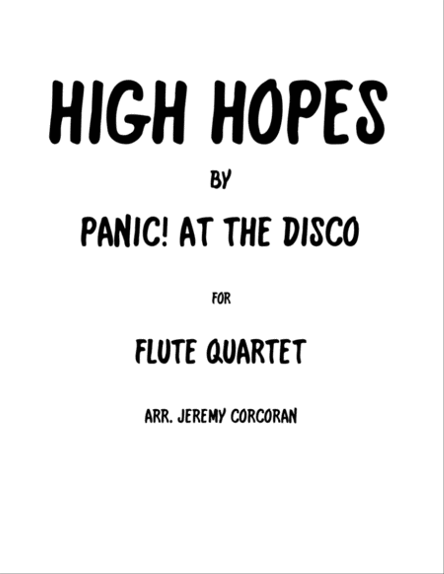 High Hopes High Hopes Woodwind Quartet scores gallery preview page 1