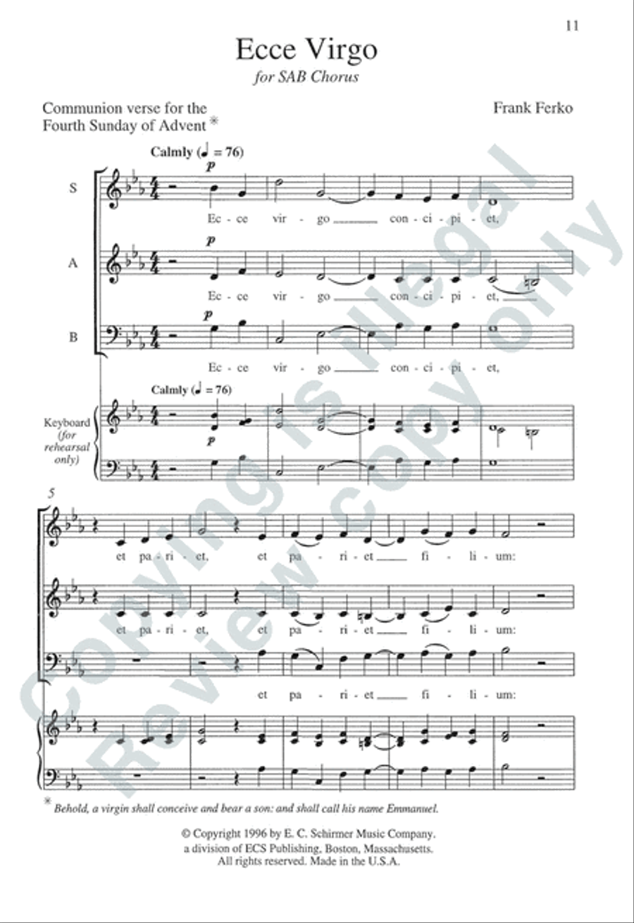 Somerset Anthem Books, Volume I (Advent & Christmas) 3-Part scores gallery preview page 5