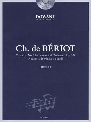 Book cover for Beriot: Concerto No. 9 for Violin and Orchestra, Op. 104 in A Minor