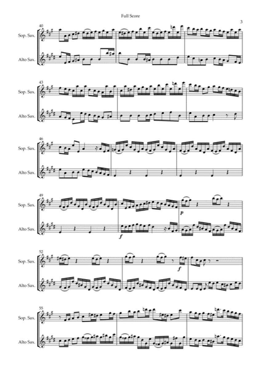 Brandenburg Concerto No. 3 in G major, BWV 1048 1st Mov. (J.S. Bach) for Saxophone Duo image number null
