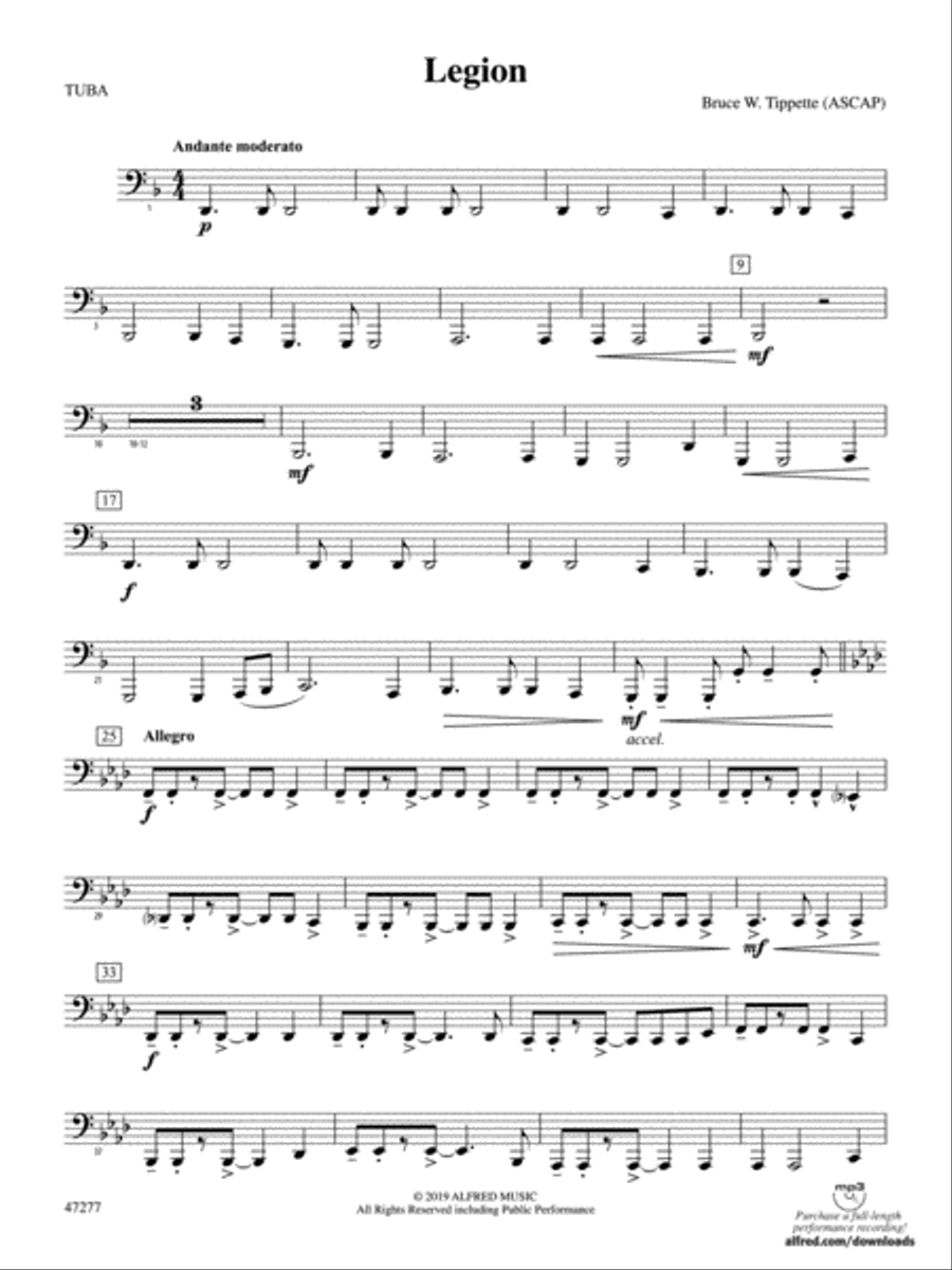 Legion: Tuba Legion: Tuba Concert Band scores gallery preview page 1