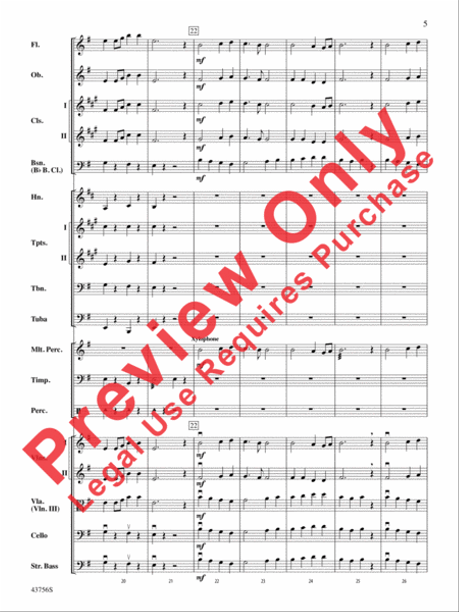 New World Symphony, Theme from the Full Orchestra scores gallery preview page 6