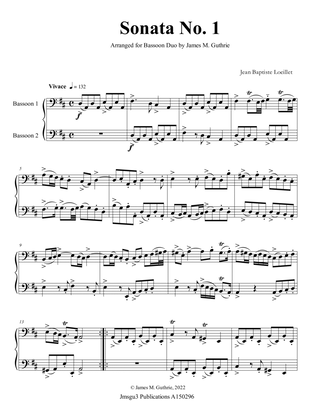 Loeillet: Sonata No 1 for Bassoon Duo
