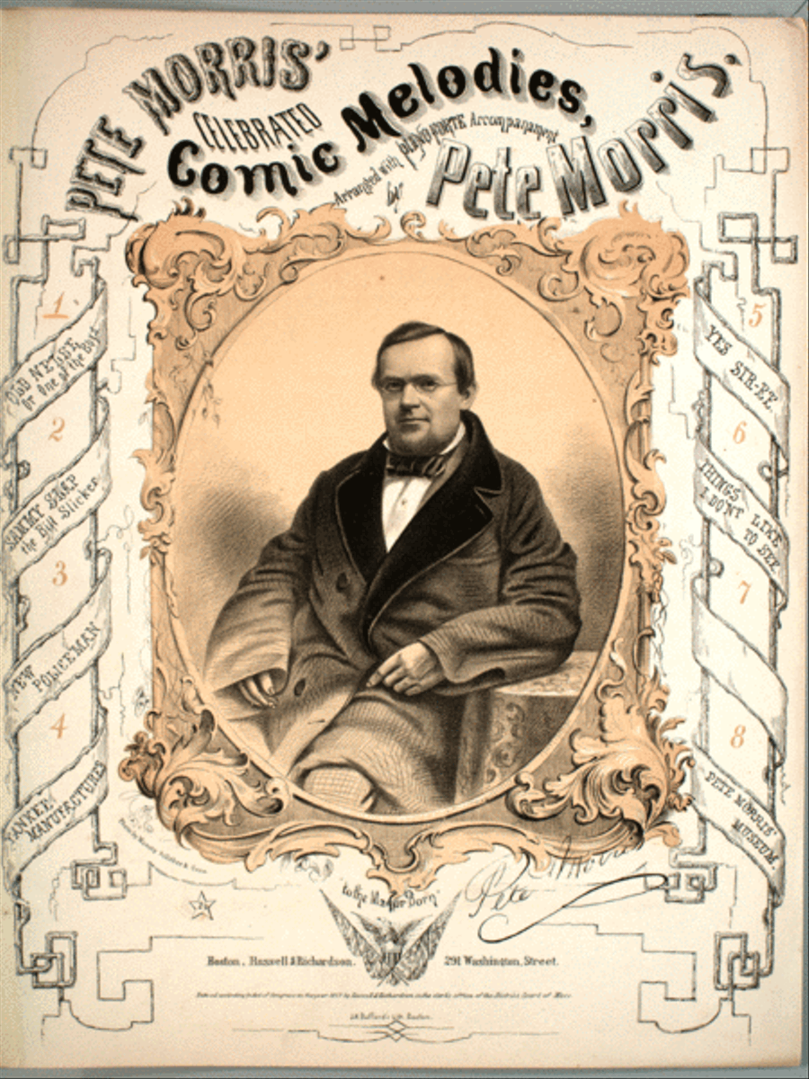 Pete Morris' Celebrated Comic Melodies. Blazing Nelse Voice scores gallery preview page 1