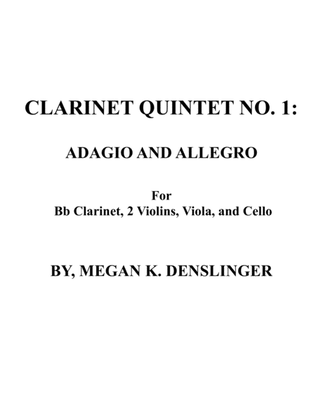 Book cover for Clarinet Quintet No. 1: Adagio and Allegro