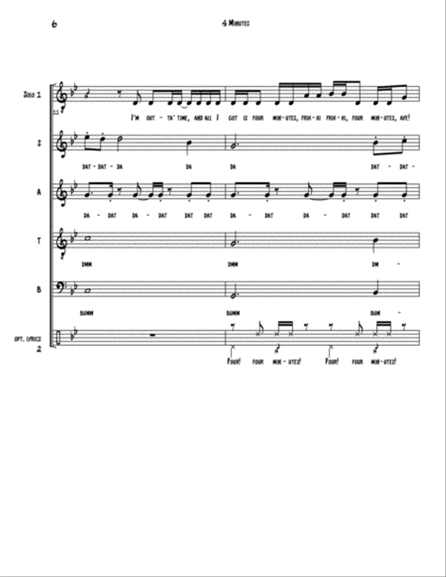 4 Minutes 4 Minutes 4-Part scores gallery preview page 6