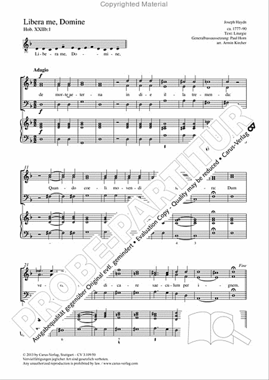 Save me, O thou gracious Lord (Libera me, Domine) 3-Part scores gallery preview page 2