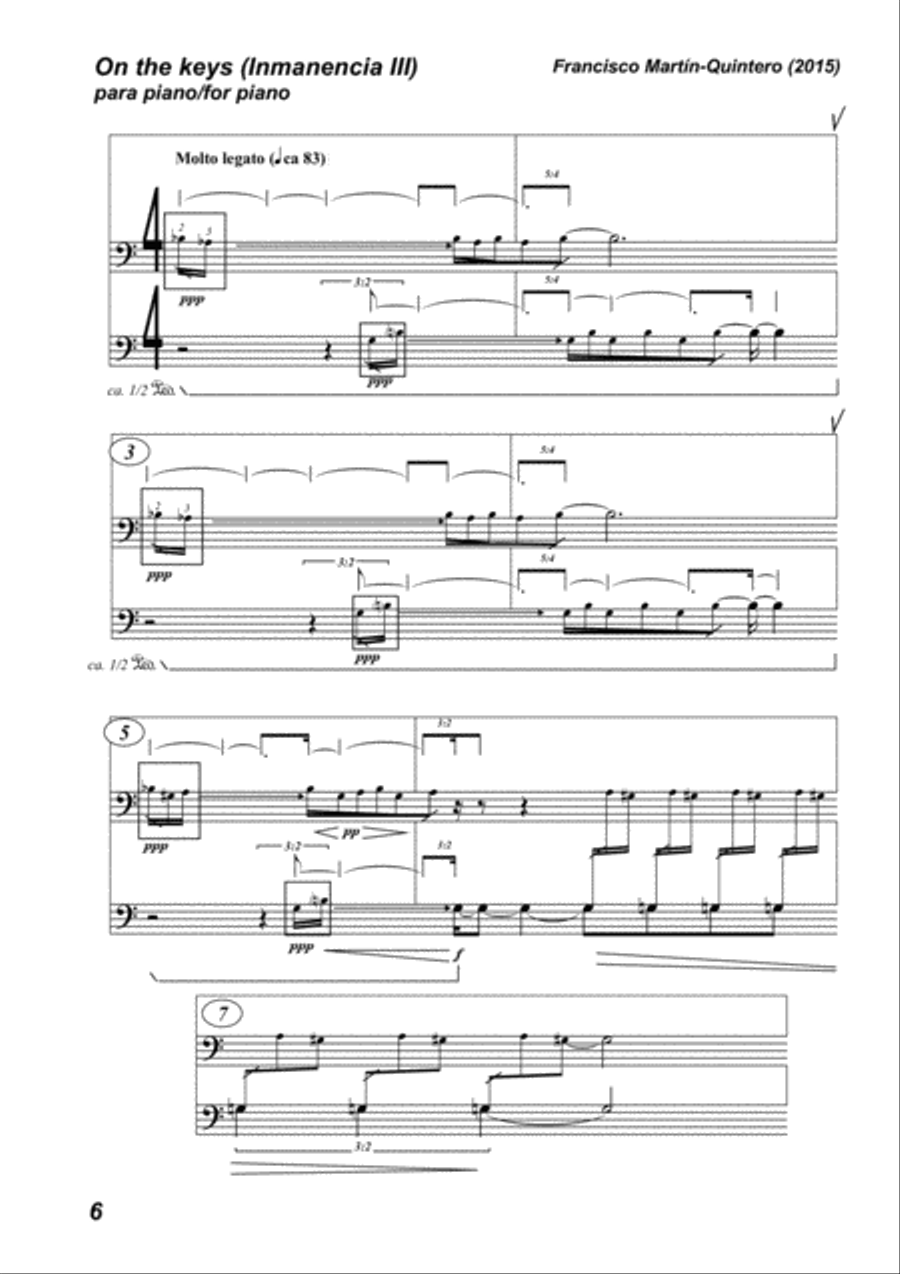 On the keys (Inmanencia III) Piano Method scores gallery preview page 6
