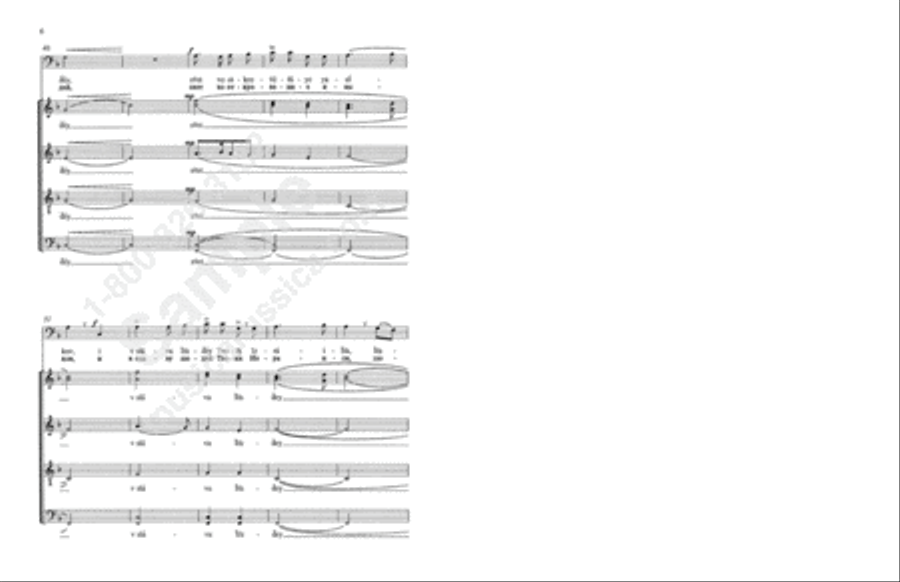 Lord, Now Lettest Thou (Nunc dimittis) No. 1 4-Part scores gallery preview page 7