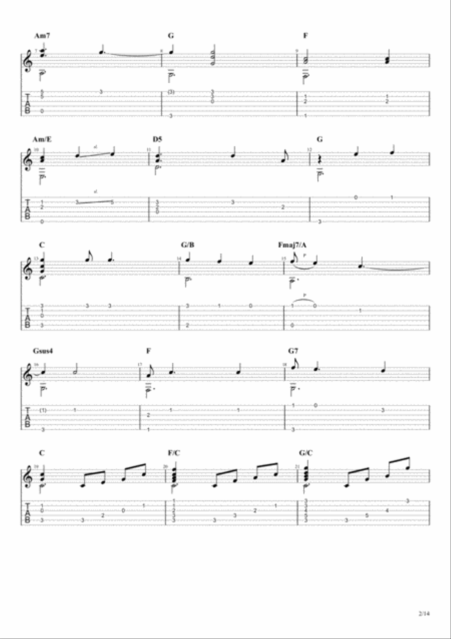 Piano Man Electric Guitar scores gallery preview page 2