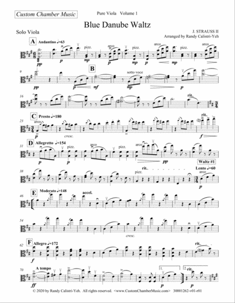 Pure Viola Volume 1: Ten Concert Pieces for Unaccompanied Viola (solo viola) Viola Solo scores gallery preview page 5