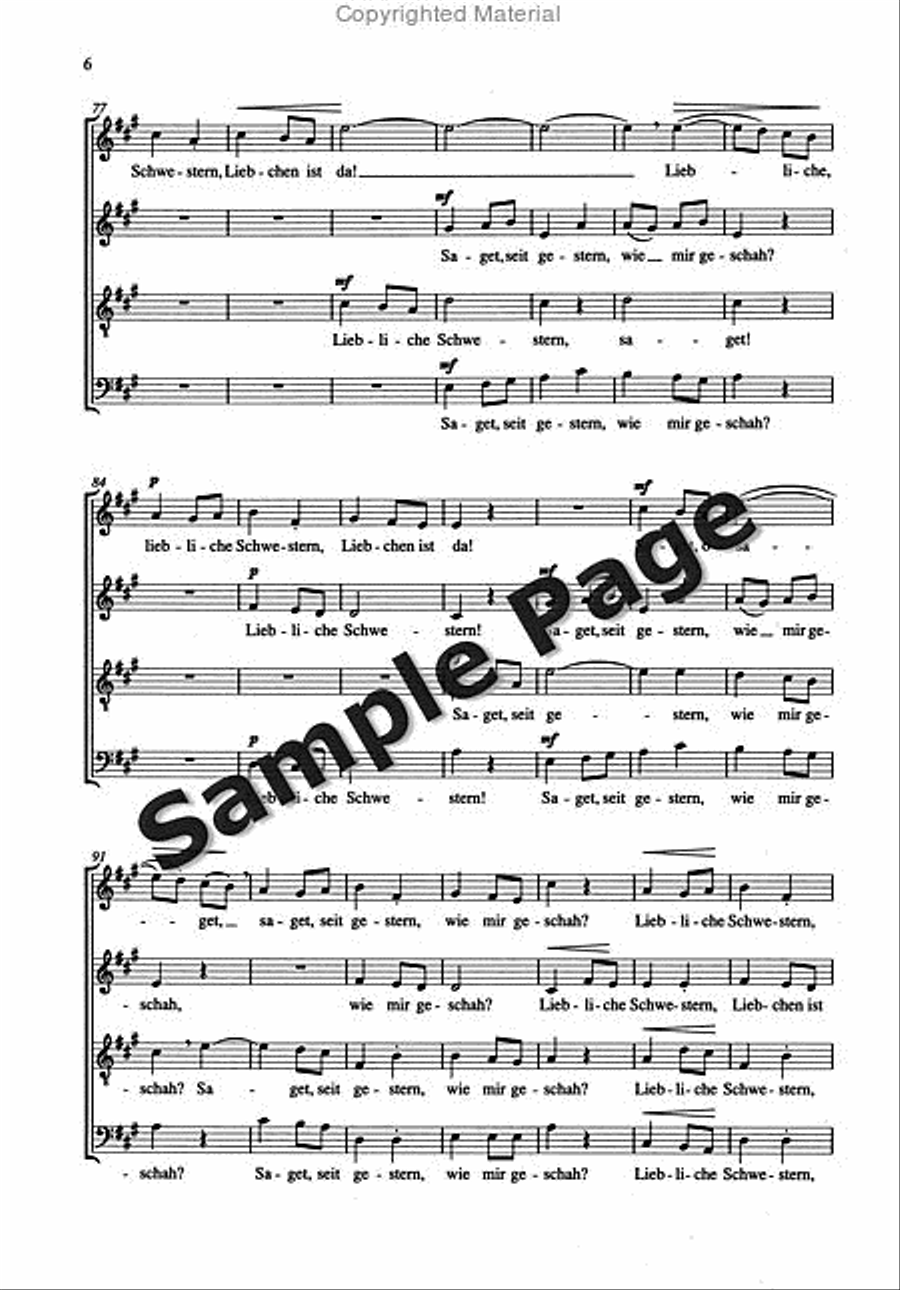 Freuhzeitiger Fruehling 4-Part scores gallery preview page 7
