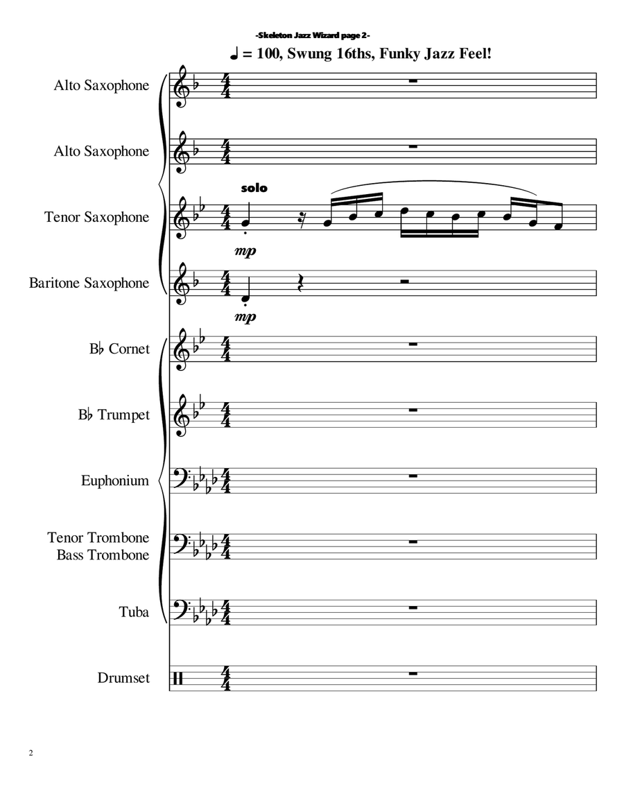 Skeleton Jazz Wizard Skeleton Jazz Wizard Jazz Ensemble scores gallery preview page 2