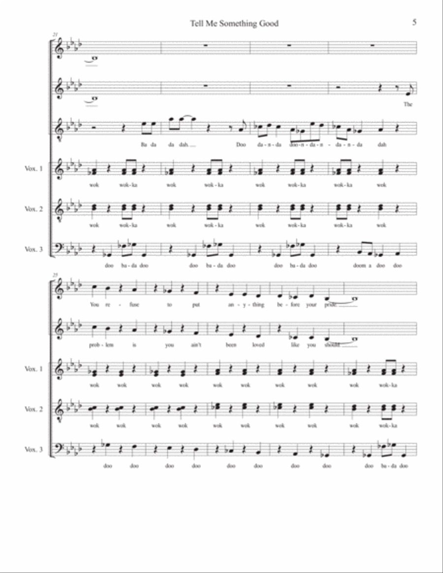 Tell Me Something Good 4-Part scores gallery preview page 5