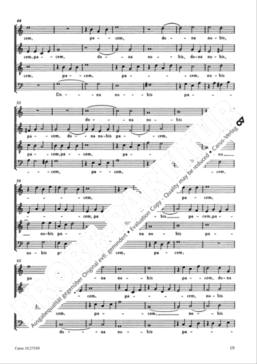 Mass in C Major 4-Part scores gallery preview page 20
