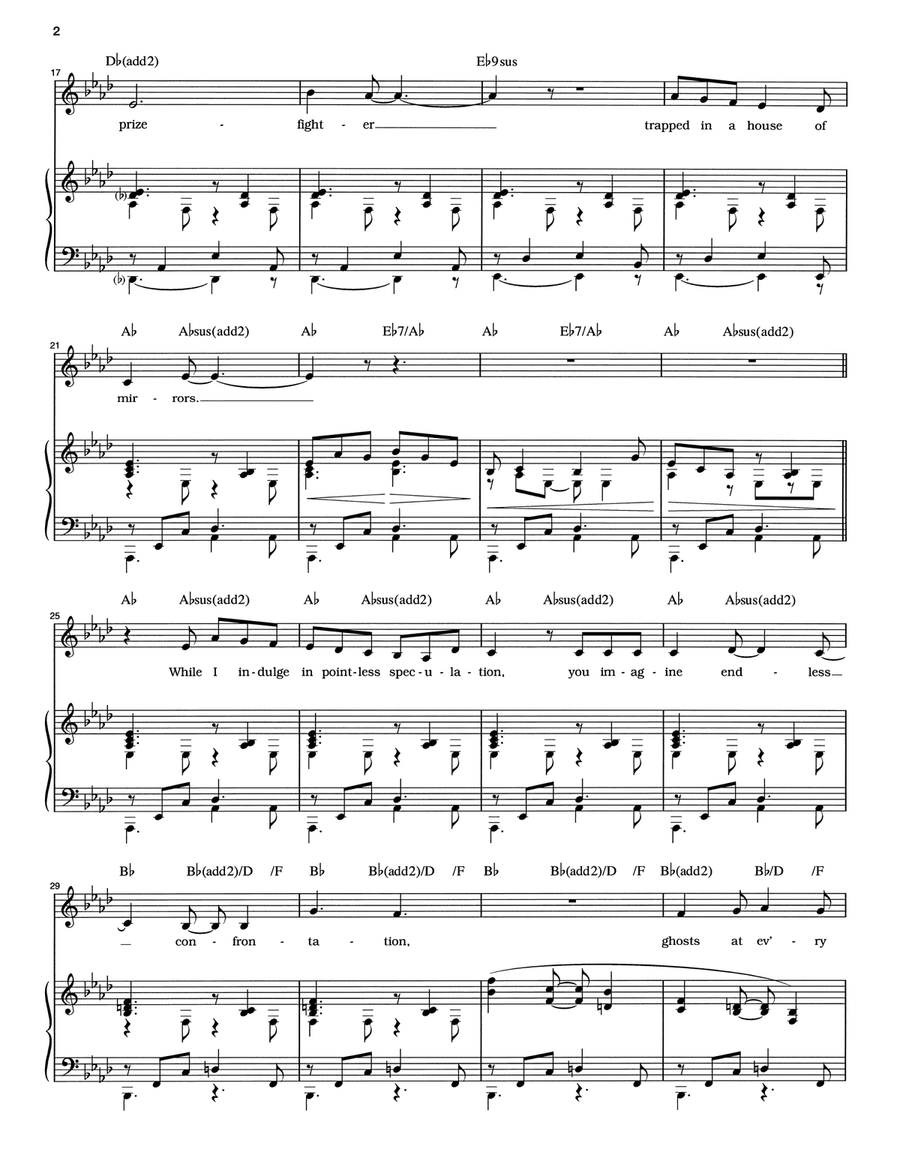 When You're Here Piano, Vocal scores gallery preview page 2