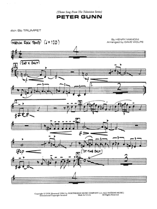 Peter Gunn: 4th B-flat Trumpet
