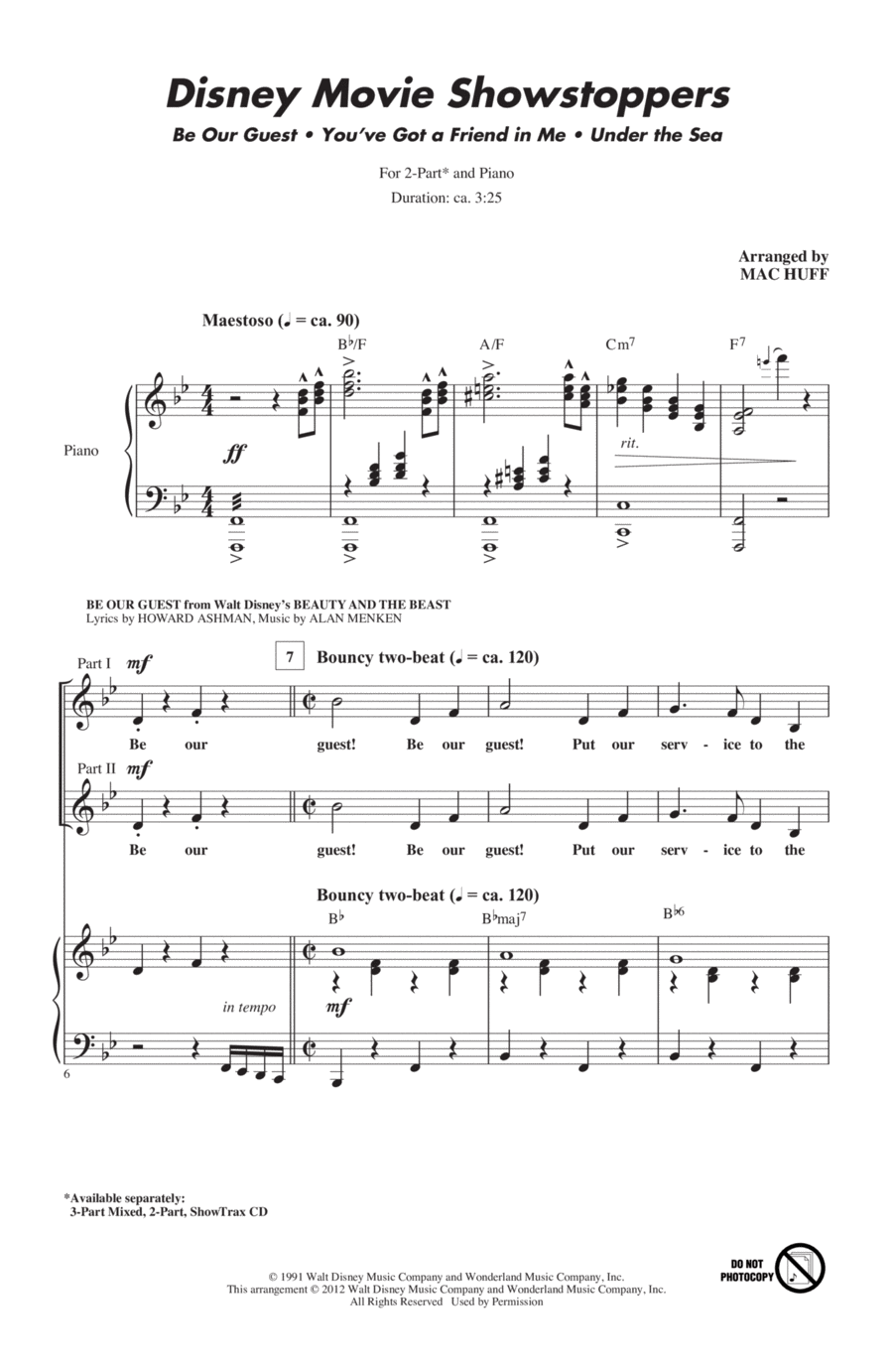 Disney Movie Showstoppers 2-Part scores gallery preview page 1