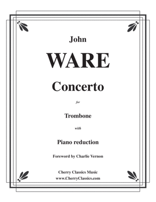 Book cover for Concerto for Trombone and Piano accompaniment (piano reduction)