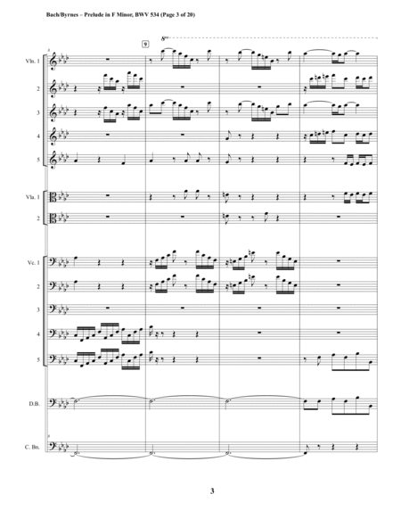 Prelude in F Minor, BWV 534 (String Orchestra + Contrabassoon) image number null