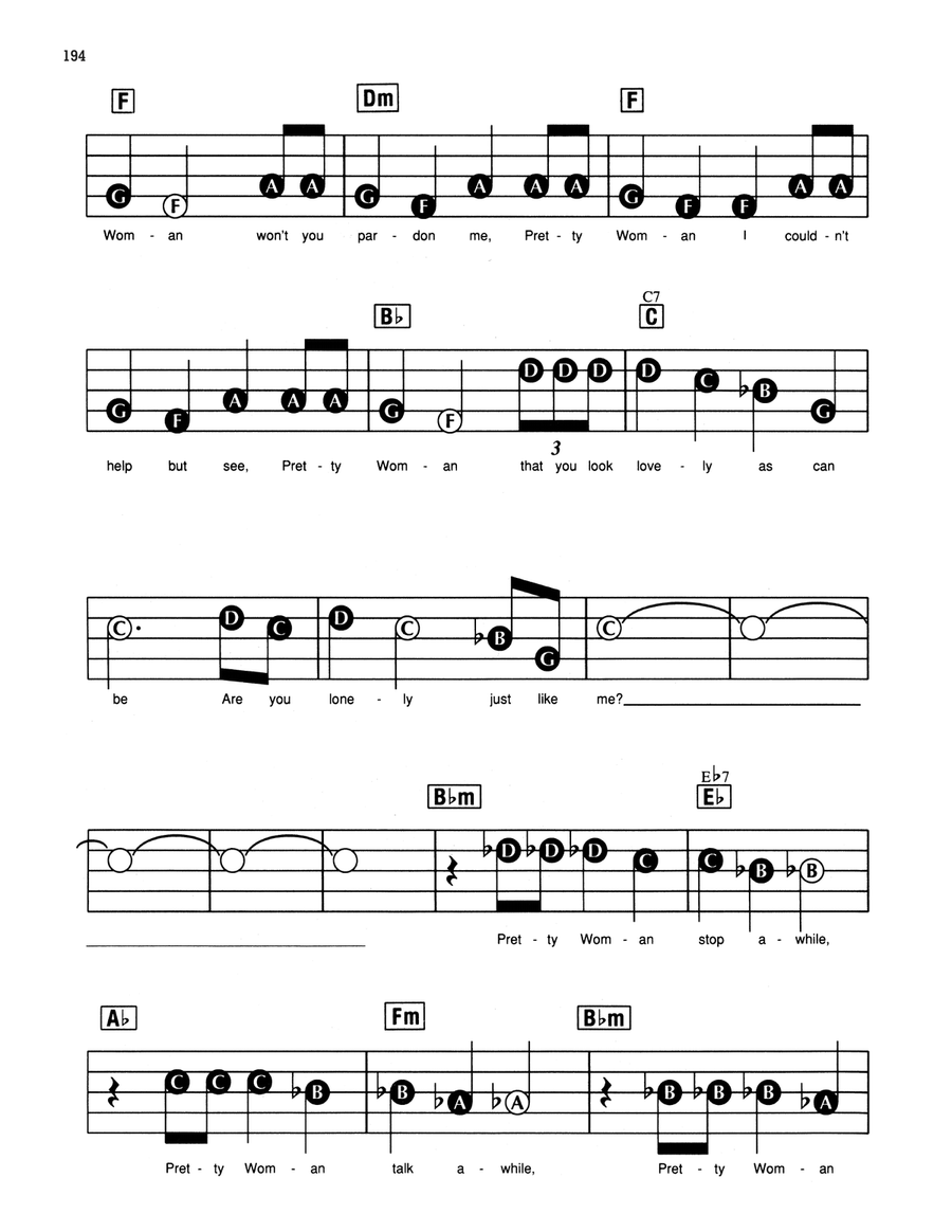 Oh, Pretty Woman Electronic Keyboard scores gallery preview page 2