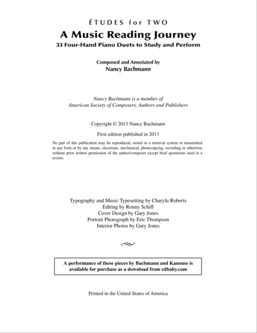 Etudes for Two - A Music Reading Journey Piano Method scores gallery preview page 2