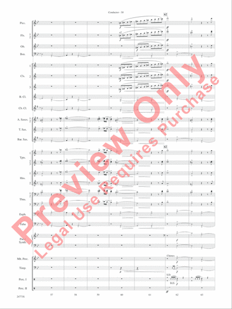 Suite from The Star Wars Epic - Part II Concert Band scores gallery preview page 33