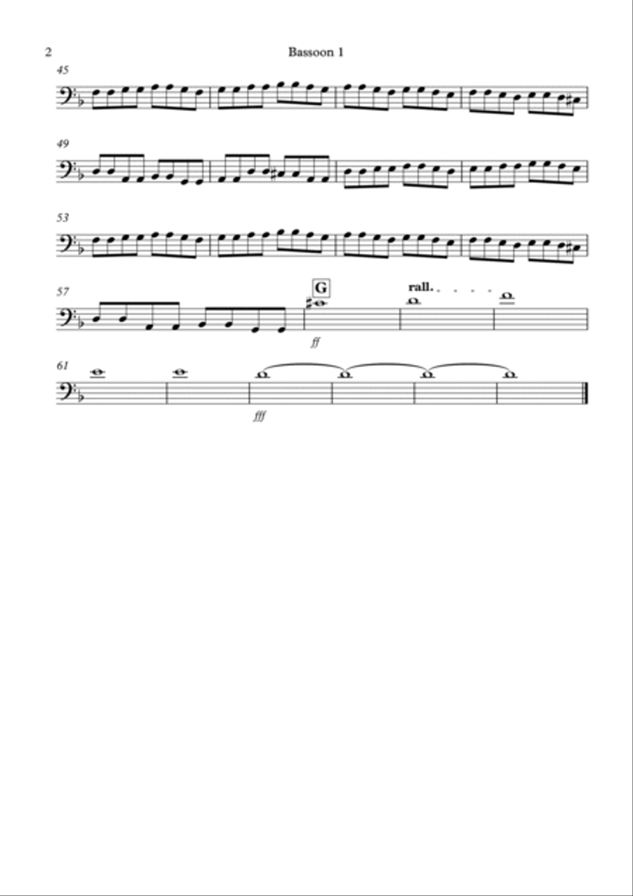 Toccata by Bach Rocks! for Bassoon Quartet Bassoon Quartet scores gallery preview page 4