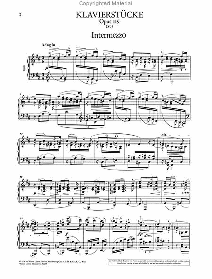 Piano Pieces, Op. 119