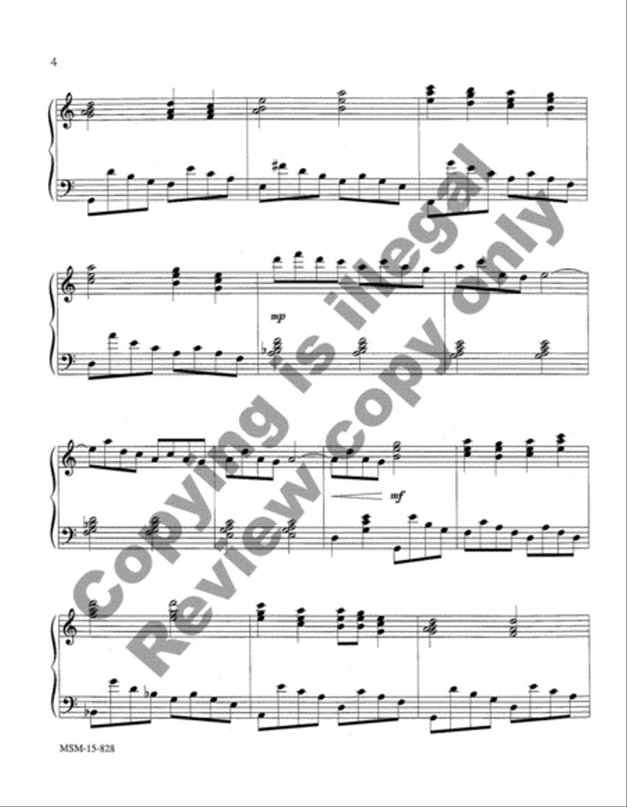 Wondrous Love Wondrous Love Easy Piano scores gallery preview page 4