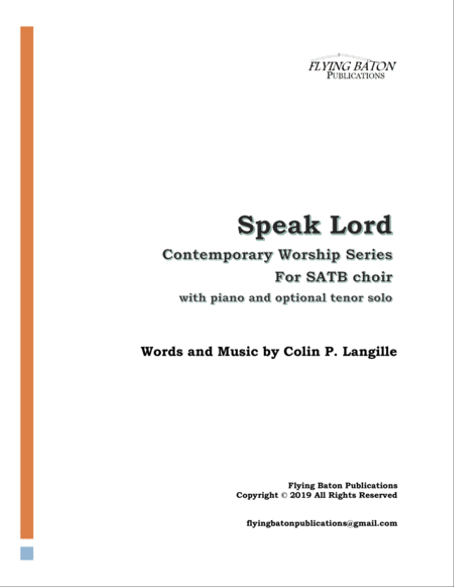 Speak Lord 4-Part scores gallery preview page 1
