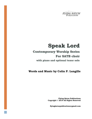 Book cover for Speak Lord