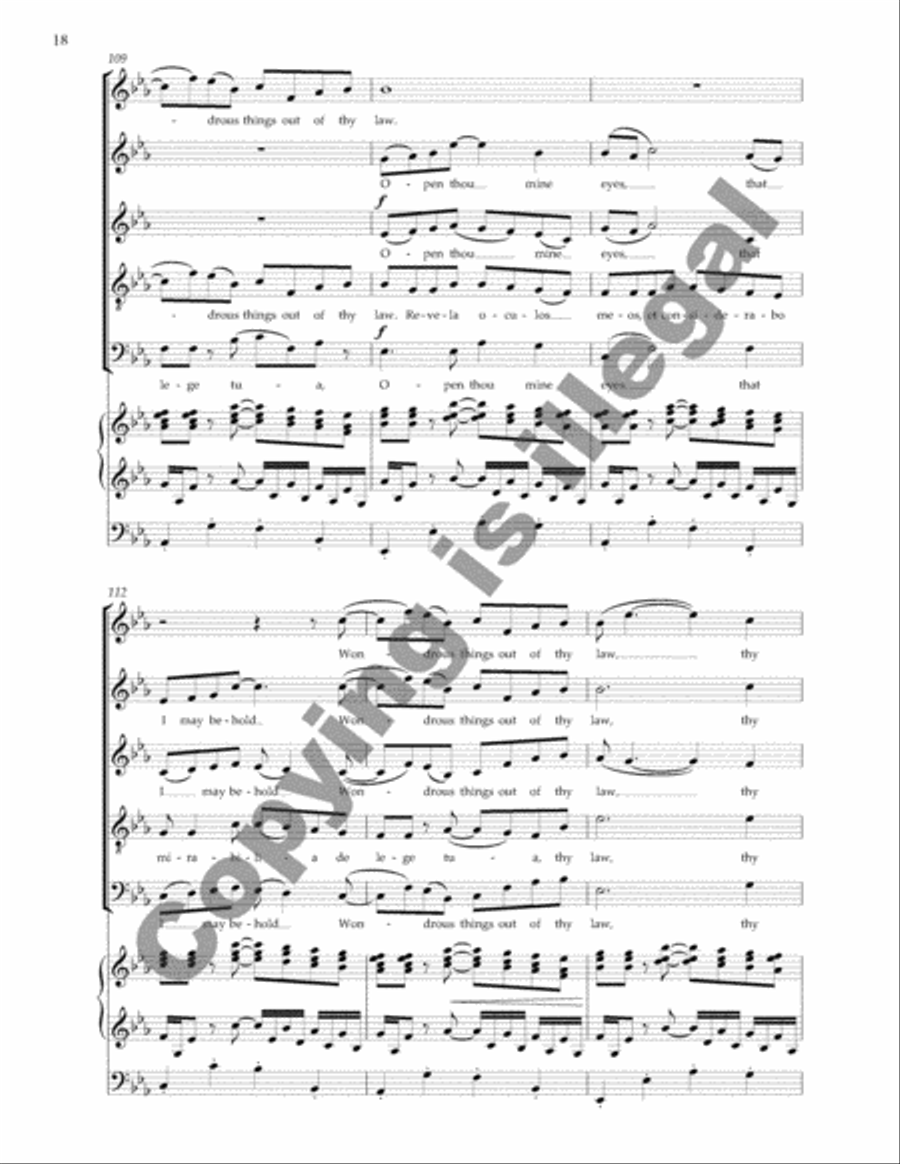Open thou mine eyes SSATB scores gallery preview page 15