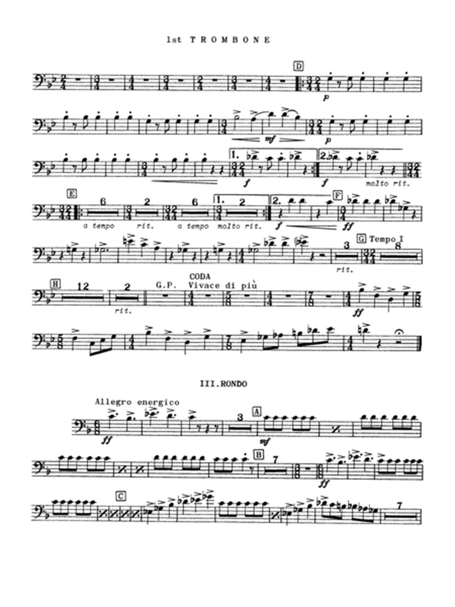 Third Suite (I. March, II. Waltz, III. Rondo): 1st Trombone