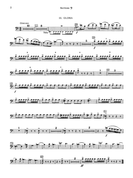 Liturgical Music for Band, Op. 33: Baritone B.C.